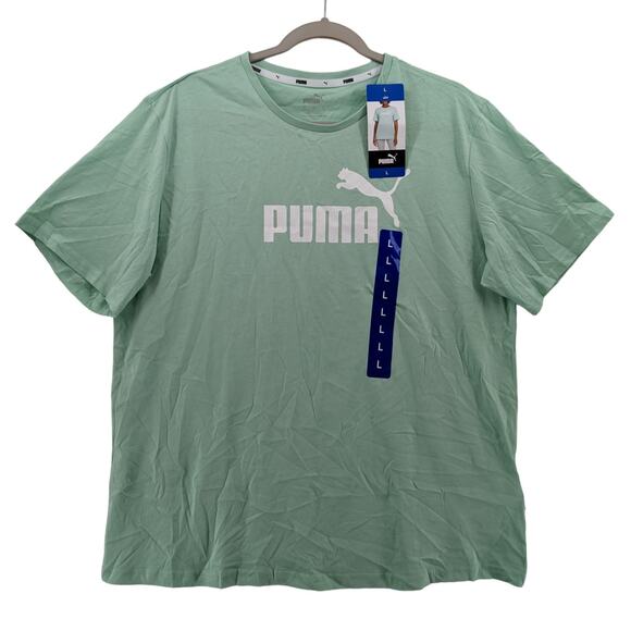 Puma Ultra Boyfriend Tshirt Mist Green Large Short Sleeve Tee Pullover Crew Neck - Picture 1 of 9